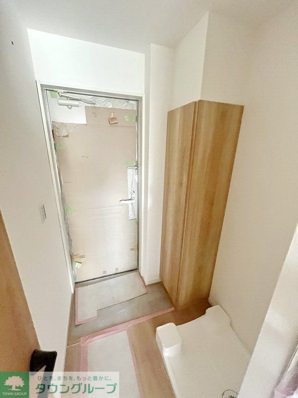 玄関　建築工事中