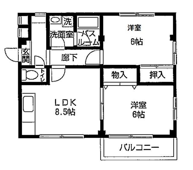 都営新宿線 篠崎駅 徒歩10分 3階建 築27年の間取り写真