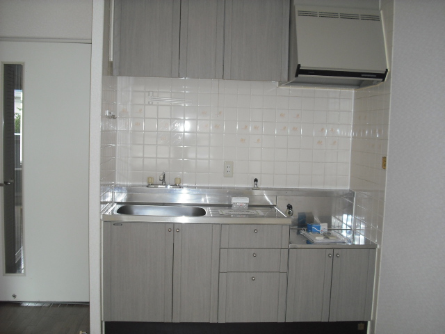 キッチン　グレーの落ち着いたキッチンです