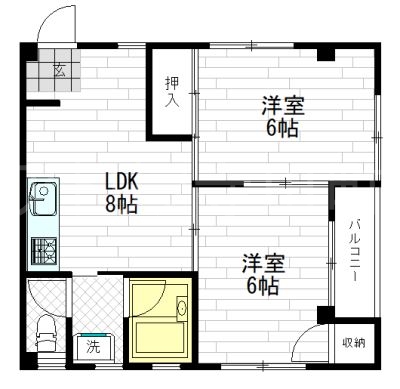 しらさぎハイツの間取り