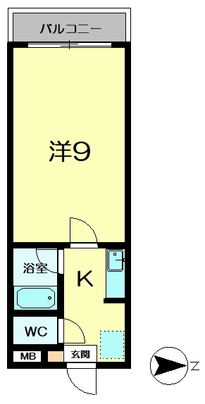 木津川市吐師のマンションの間取り