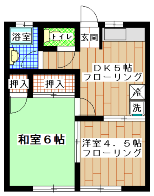 町田市小川のアパートの間取り