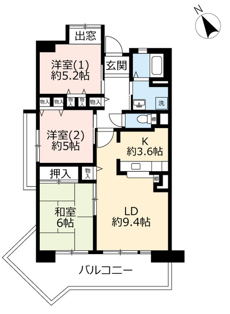 ＵＲアルビス旭ヶ丘の間取り