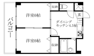 松山市針田町のマンションの間取り