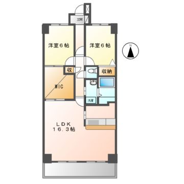 名古屋市昭和区山中町のマンションの間取り