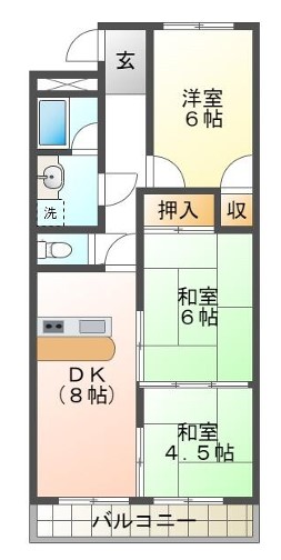 加西市北条町栗田のマンションの間取り