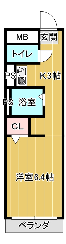 Hearty西日野Vの間取り