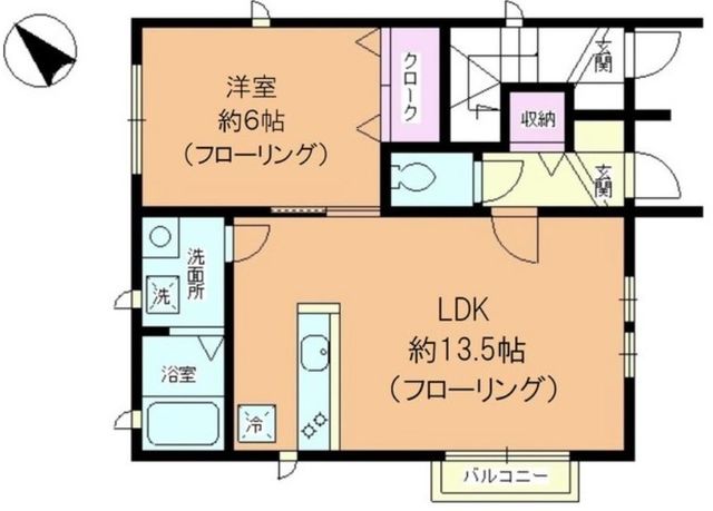 東京都新宿区西落合４（アパート）の賃貸物件の間取り