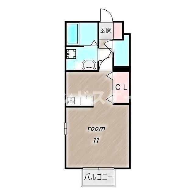 高崎市上中居町のアパートの間取り