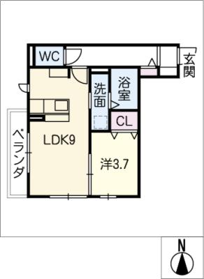 コンフォルト白山の間取り