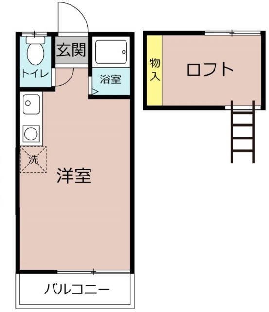 前橋市荒牧町のアパートの間取り