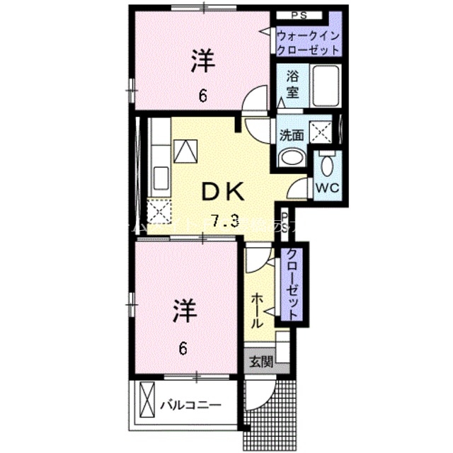 プリムローズ　イーストの間取り