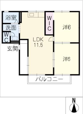 セジュール新馬場の間取り