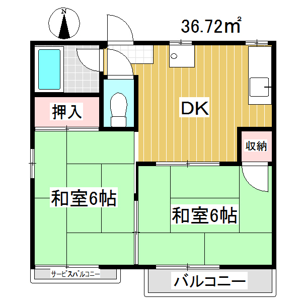 ノゾミハイツの間取り