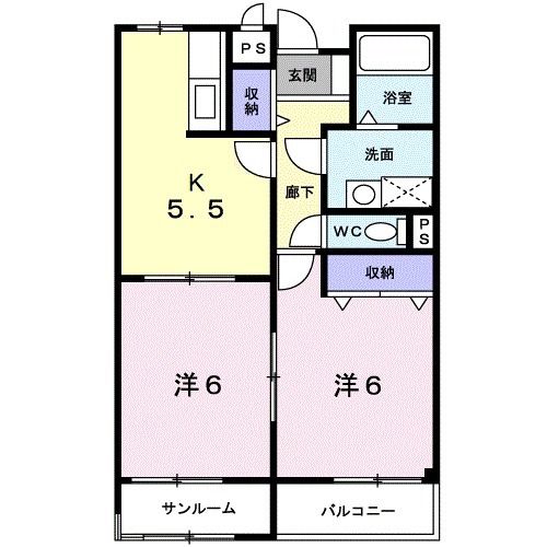 金沢市古府のマンションの間取り