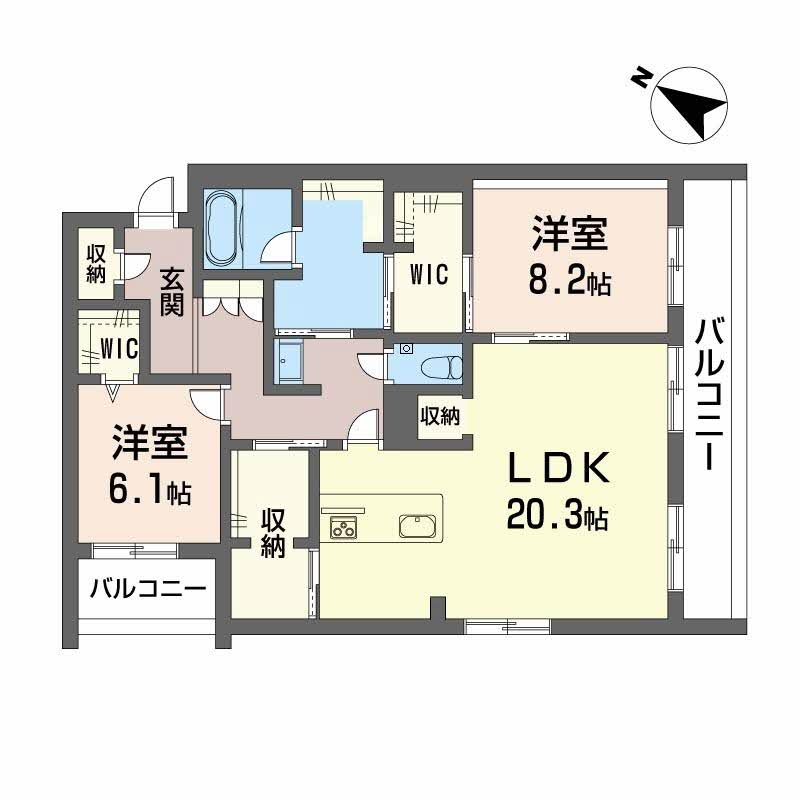 ベレオ西新町の間取り