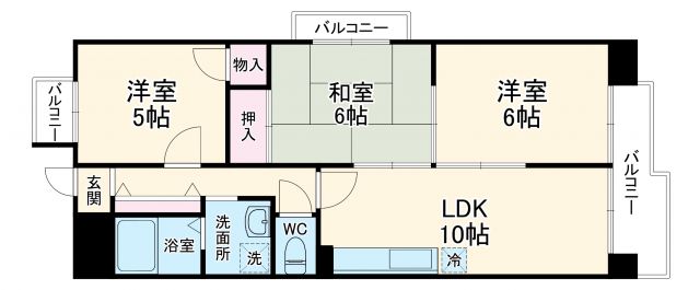 サニークレスト祥山の間取り