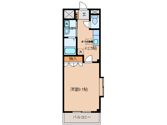 碧南市日進町のアパートの間取り