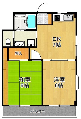 横浜市港北区日吉のマンションの間取り