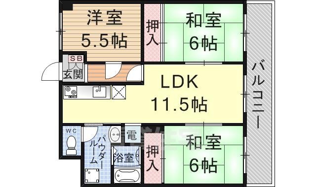 オウミ住宅ビルの間取り