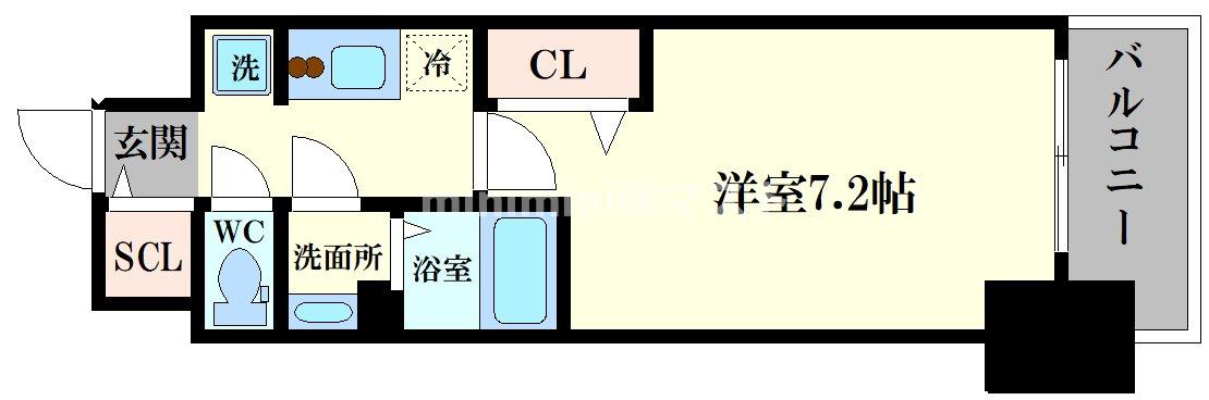 【プレサンス大国町ラヴェニールの間取り】