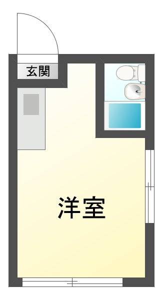 神戸市垂水区星陵台のアパートの間取り