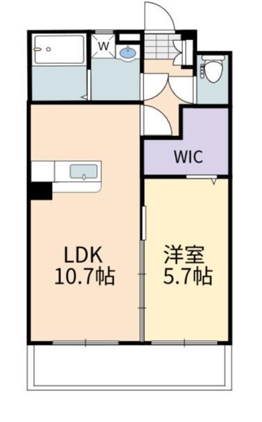 東広島市西条土与丸のマンションの間取り