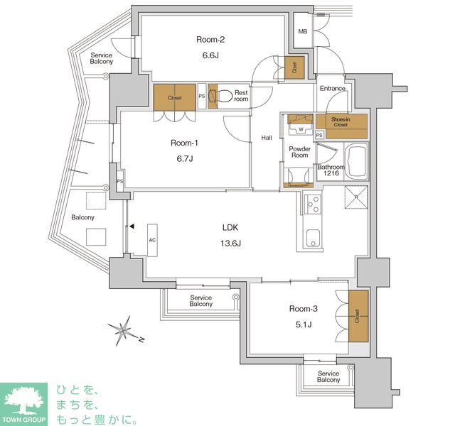 北区東十条のマンションの間取り