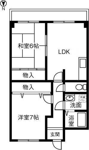 サンハイツ若草の間取り