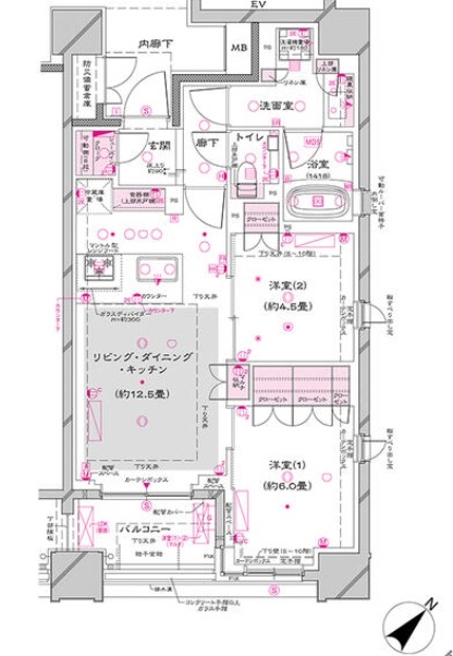 オーパスレジデンス銀座イーストの間取り