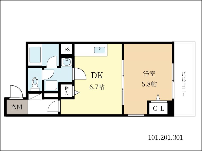 リ：ルーム伏見の間取り