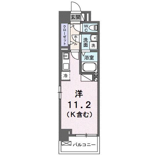 東広島市西条朝日町のマンションの間取り