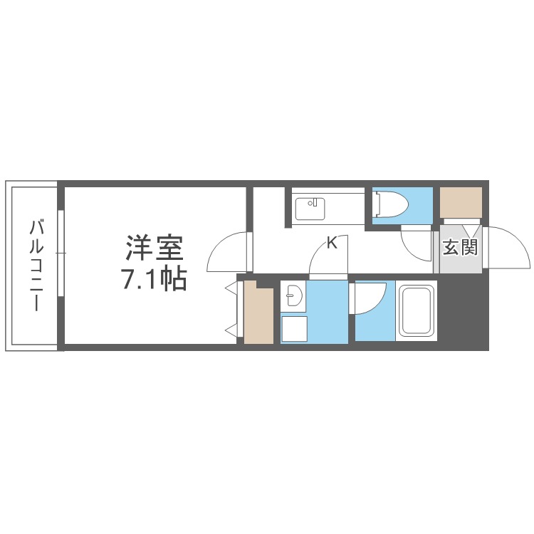 Ｓ－ＲＥＳＩＤＥＮＣＥ北円山ａｌｅｓｉａの間取り