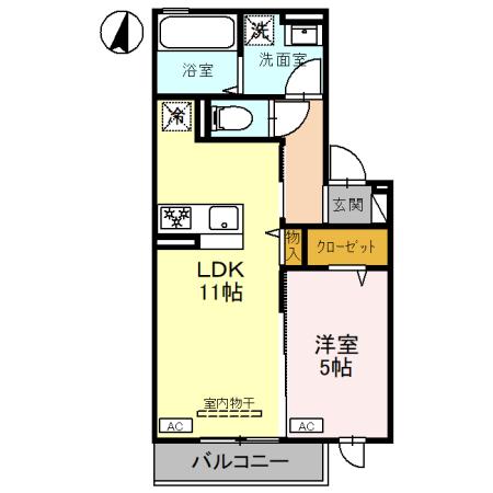 (仮)D-ROOM藤阿久町の間取り