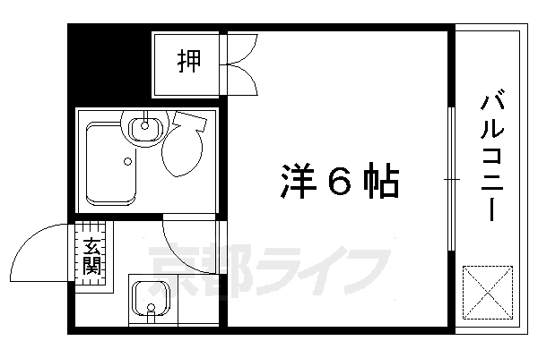 京都市北区上賀茂御薗口町のマンションの間取り