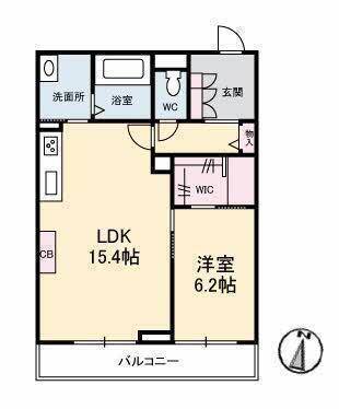 松山市岩崎町のマンションの間取り