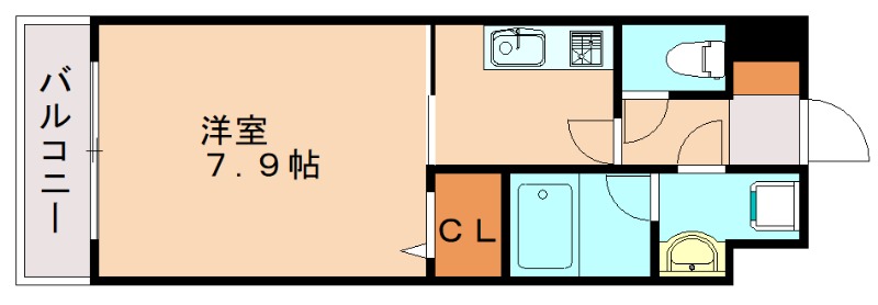 福岡市西区元浜のマンションの間取り