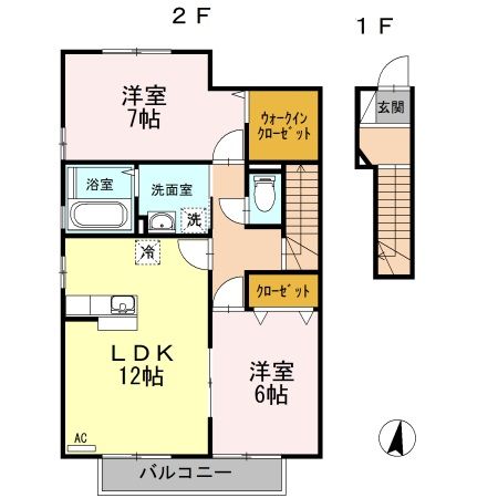 セジュールＪＩＮ　I棟の間取り