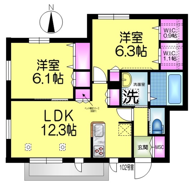 【ガーデンヒルズ稲毛柏台Ｄの間取り】