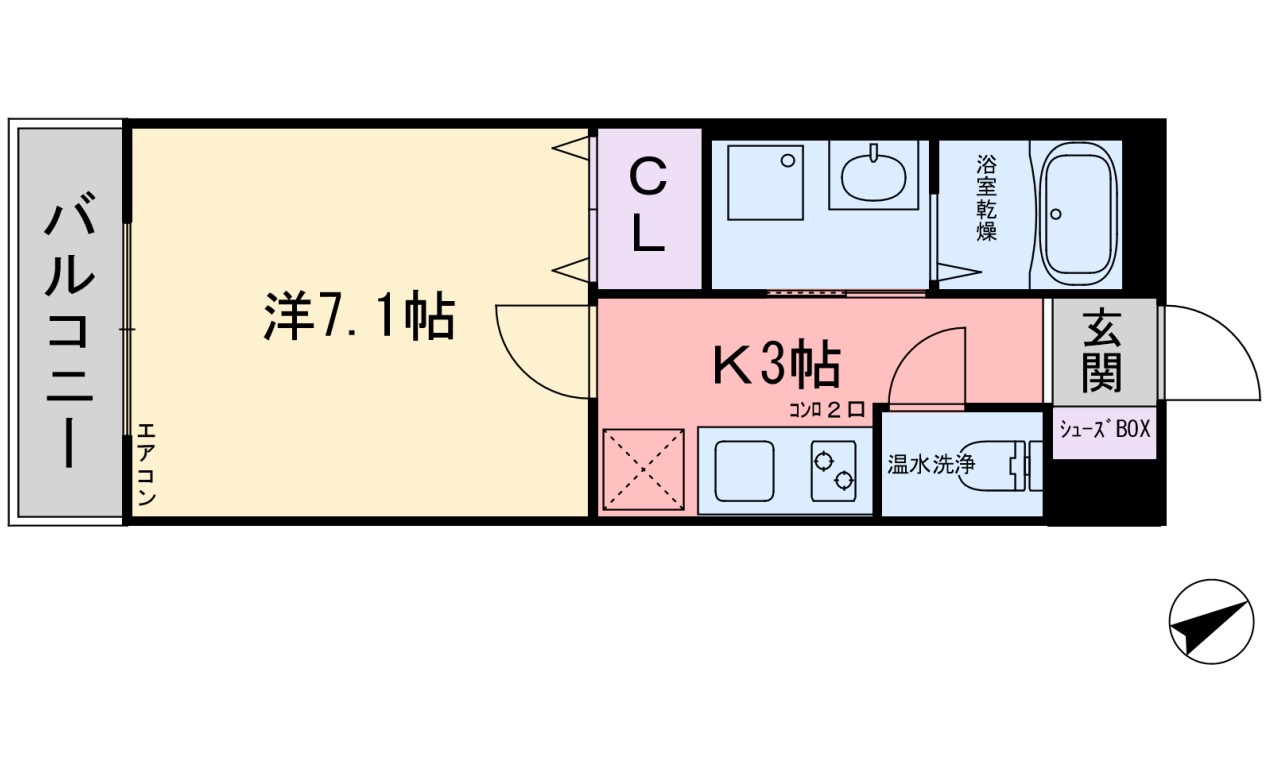 アライヴパレス元浜の間取り