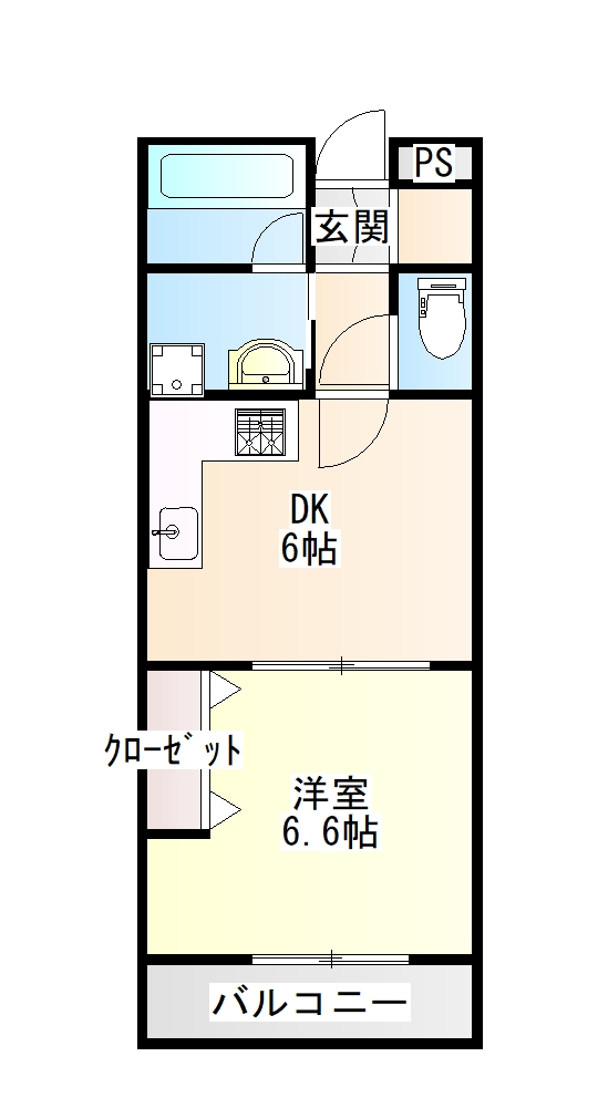 仙台市青葉区中央のマンションの間取り