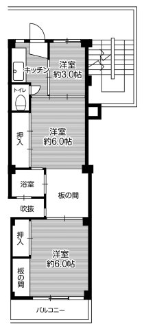 ビレッジハウス私部1号棟の間取り