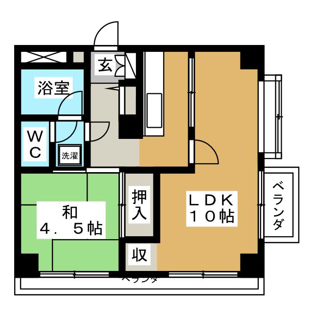 ライオンズマンション調布第７の間取り