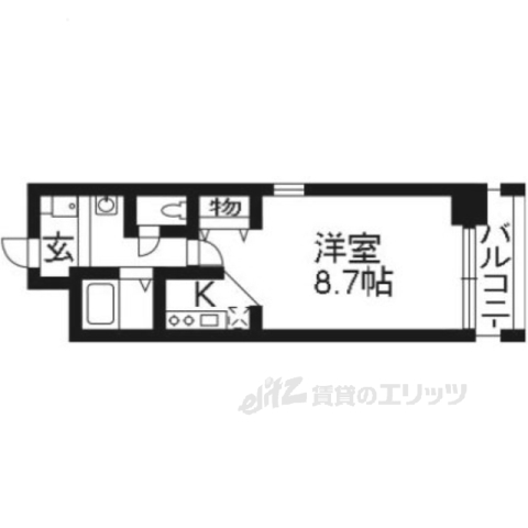 京都市南区東九条南山王町のマンションの間取り