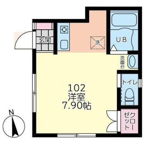 平塚市南原のアパートの間取り