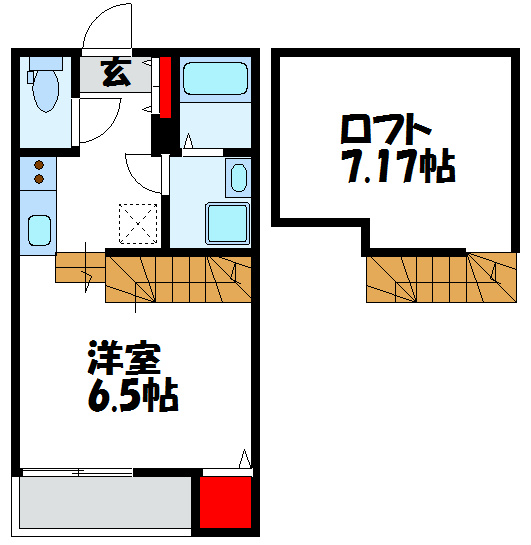 福津市福間南のアパートの間取り