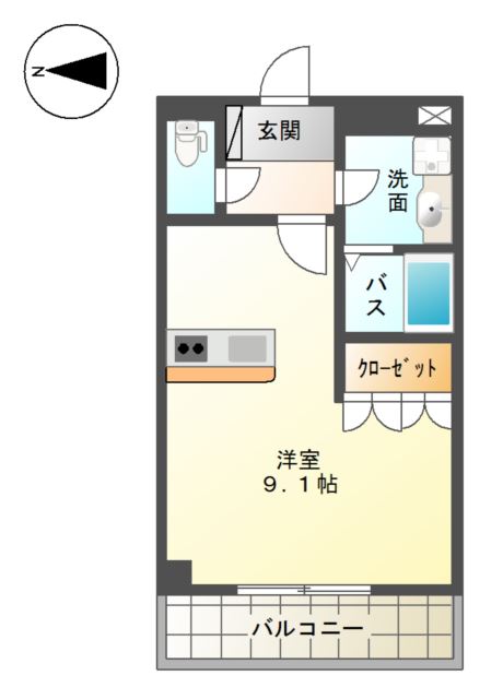 平塚市馬入本町のマンションの間取り