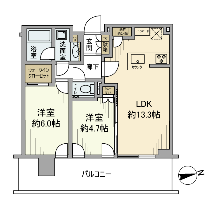 江東区有明のマンションの間取り