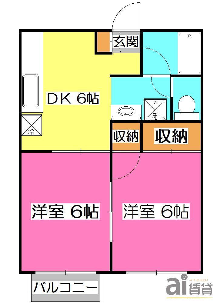 ピュアタウン上新井B棟の間取り