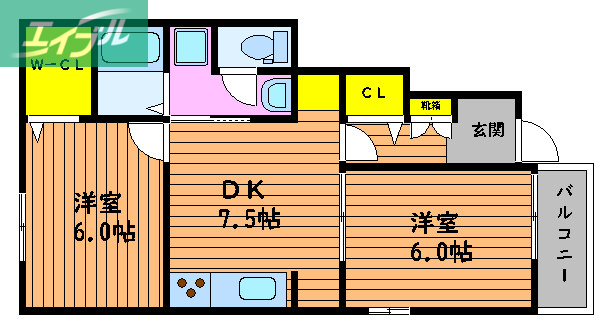 ハアラン御津の間取り